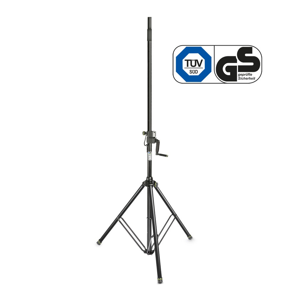 Gravity SP 4722 B Coppia Supporti Per Diffusori PA Con Manovella, Altezza 1,5-2,4 M, Carico 50 Kg